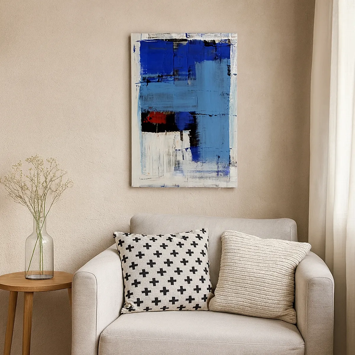 Schilderen op canvas - Het geheim van blauw - 50x70 cm