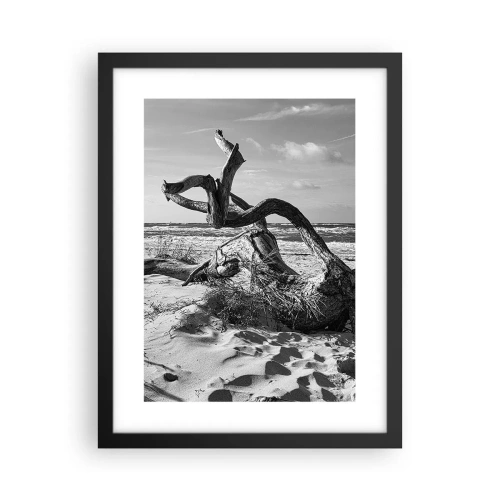 Poster in een zwarte lijst - Zee sculptuur - 30x40 cm