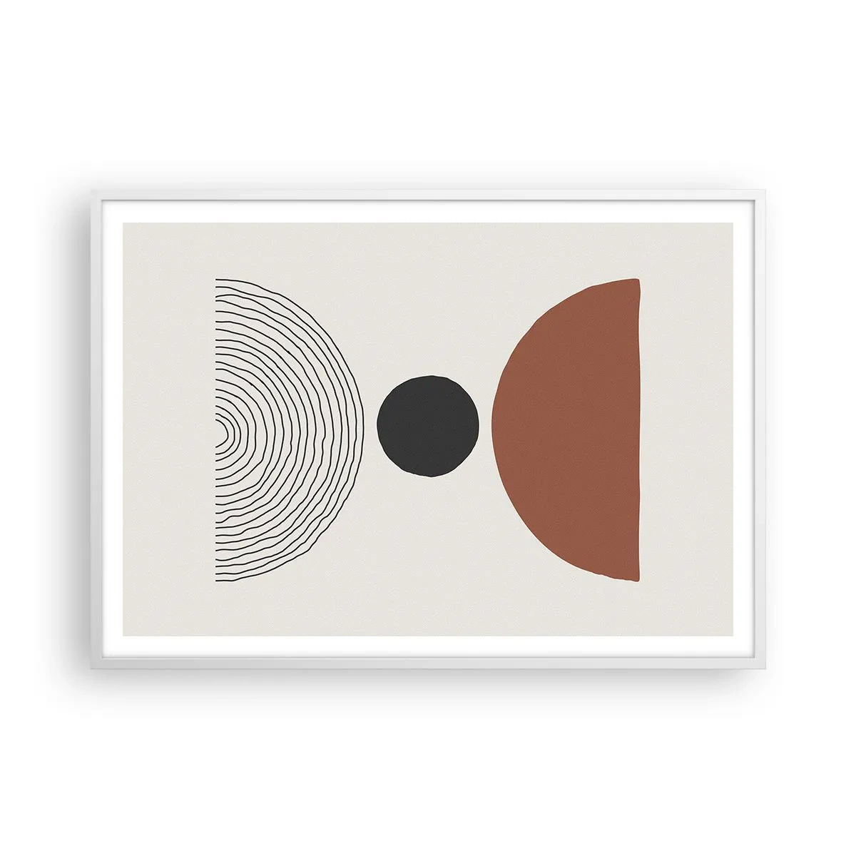 Poster in een witte lijst - Het middelpunt van de aandacht - 100x70 cm