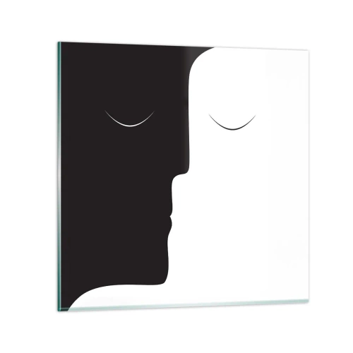 Schilderen op glas - Eenheid van tegenstellingen - 50x50 cm