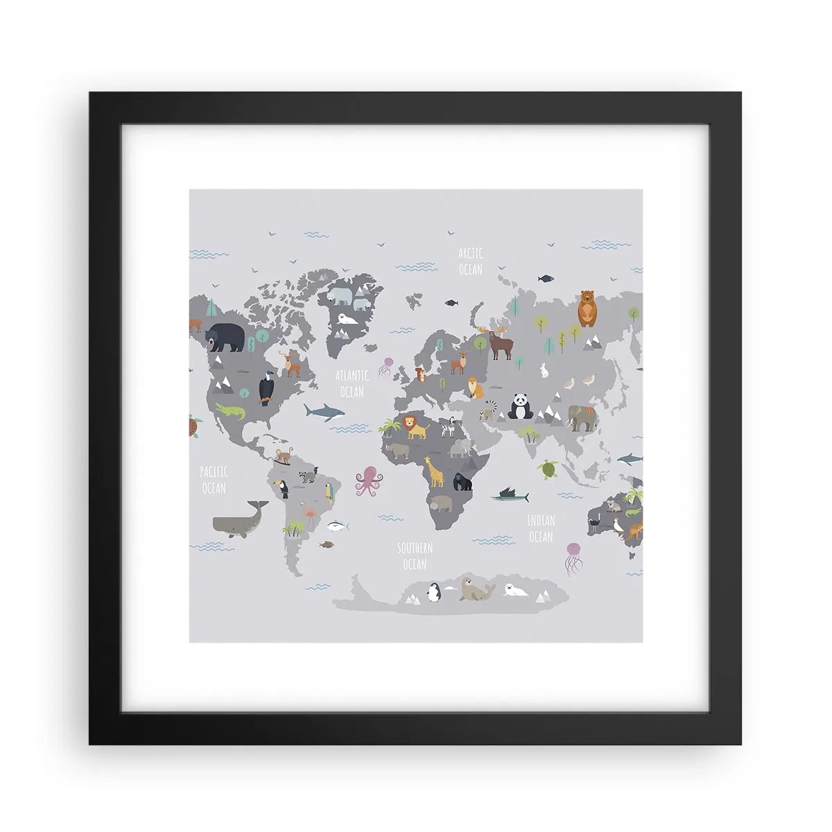 Poster in een zwarte lijst - Vertel me waar je vandaan komt ... - 30x30 cm