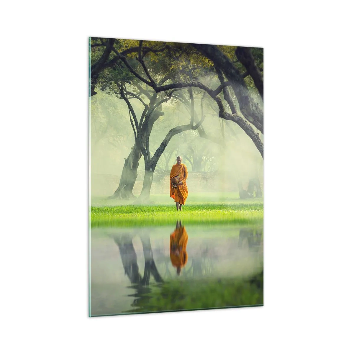 Schilderen op glas - Op weg naar verlichting - 50x70 cm