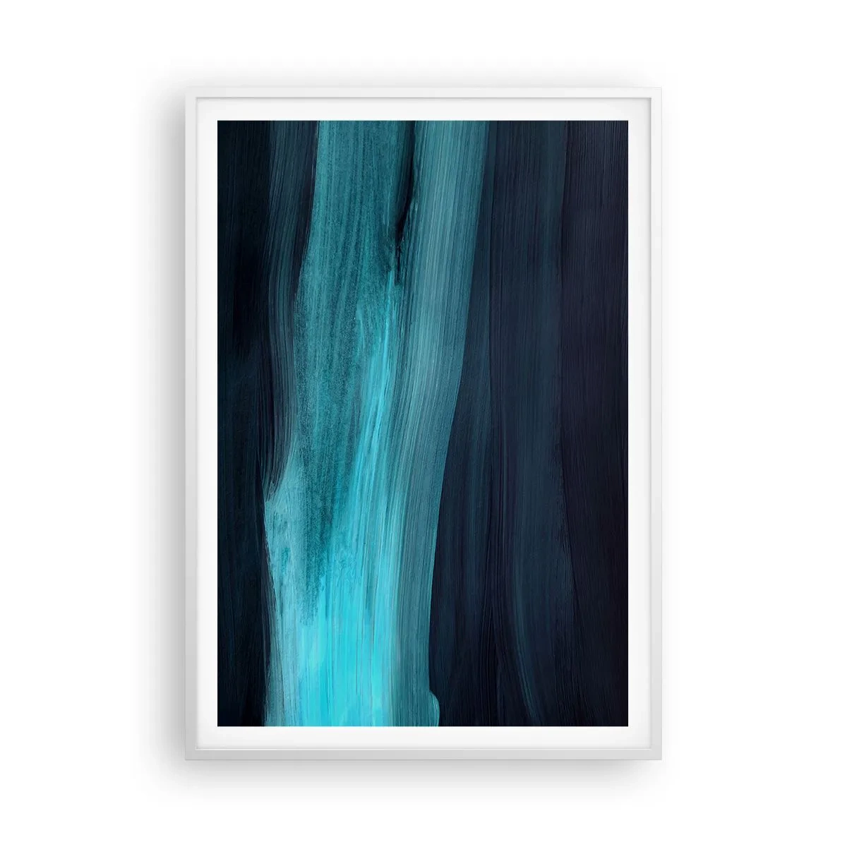 Poster in een witte lijst - Ga met de stroom mee - 70x100 cm