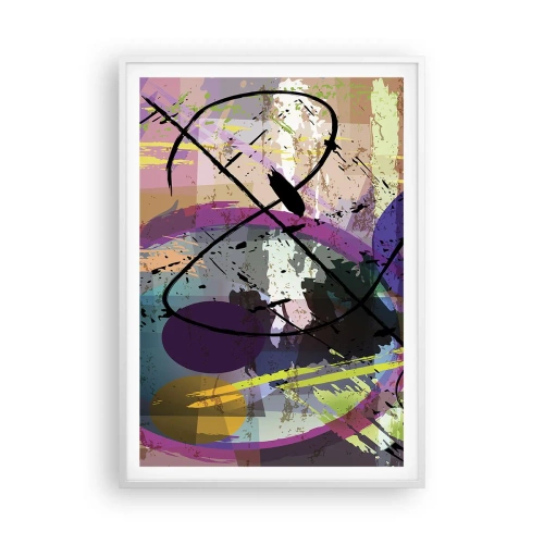 Poster in een witte lijst - Je kunt rechtdoor of rondom - 70x100 cm