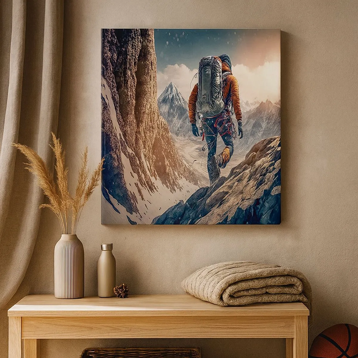 Schilderen op canvas - Eenzame strijder - 30x30 cm