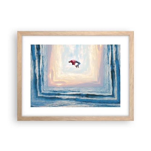 Een poster in een licht eiken lijst - Naar een andere dimensie - 40x30 cm