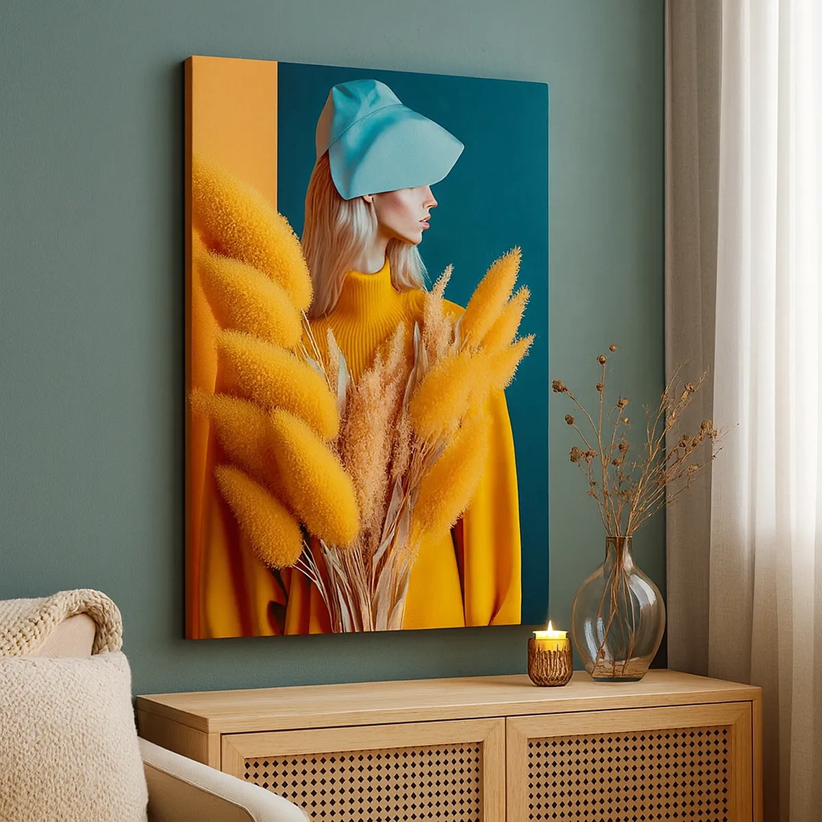 Schilderen op canvas - Pluizig portret - 50x70 cm