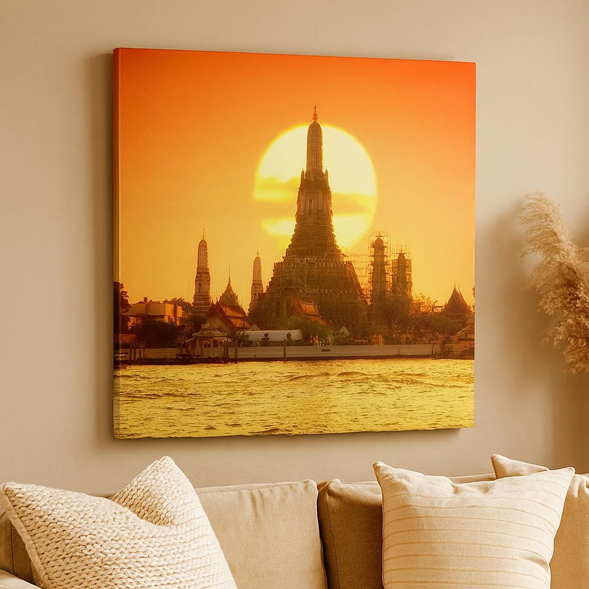 Schilderen op canvas - Naar de zon, altijd naar de zon toe - 30x30 cm