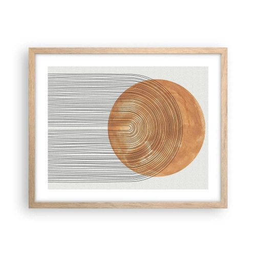 Een poster in een licht eiken lijst - Zonnige compositie - 50x40 cm