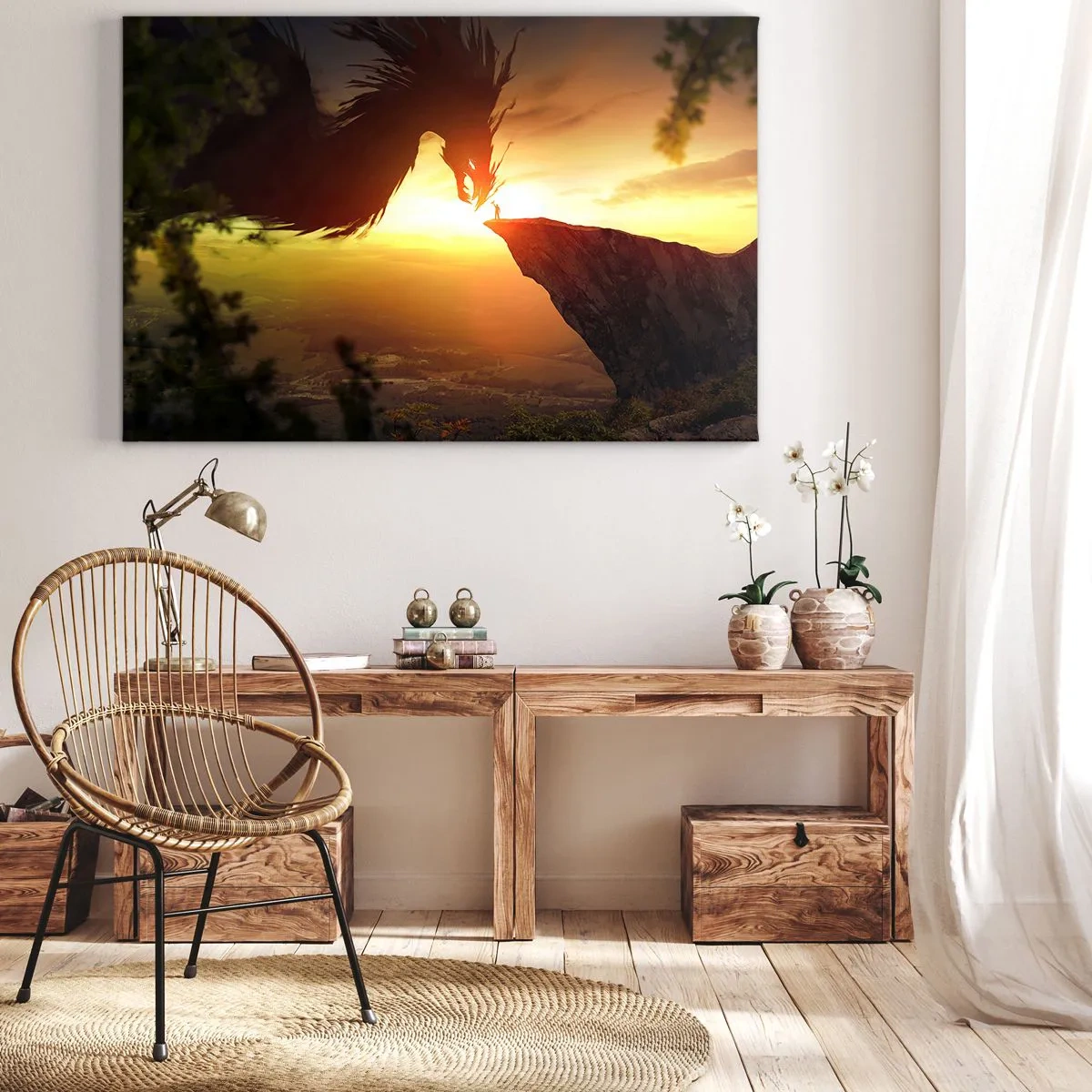 Schilderen op canvas - Drakendoder - 120x80 cm