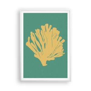 Poster in een witte lijst - Onderwater bosstruik - 70x100 cm