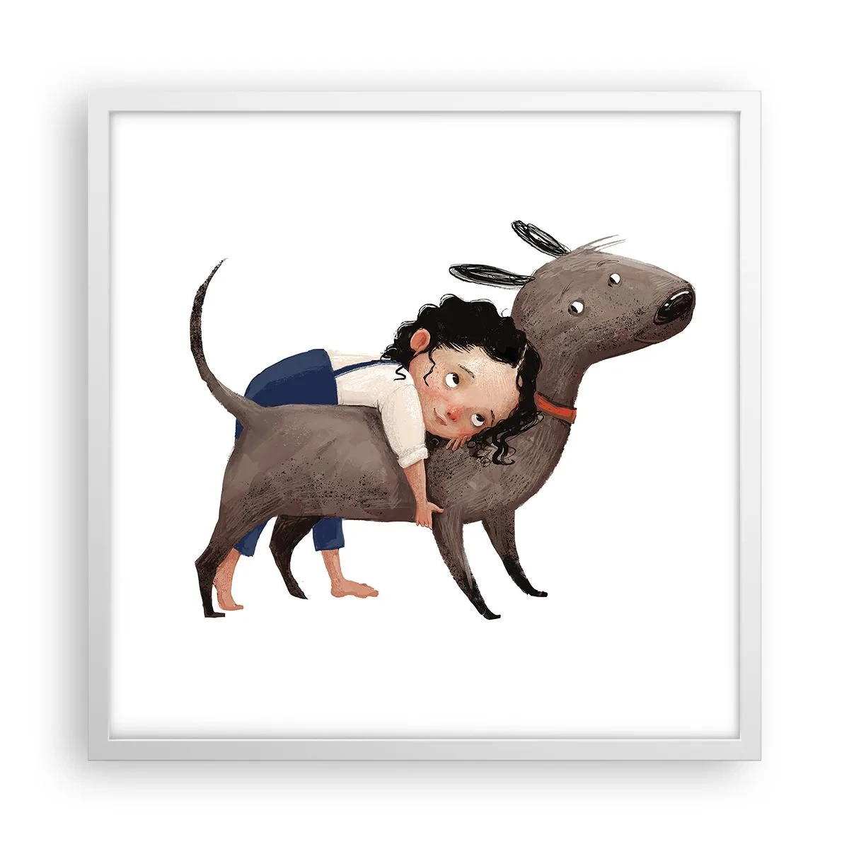 Poster in een witte lijst - Beste vrienden - 50x50 cm