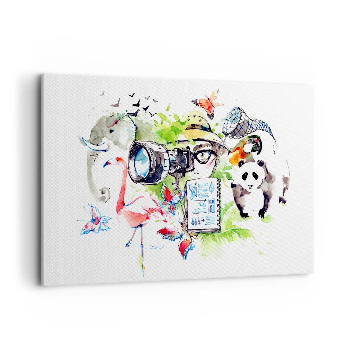 Schilderen op canvas - In de lens van een reiziger - 120x80 cm