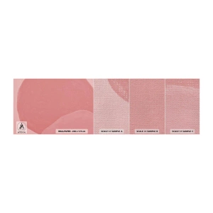 Fotobehang Monster Premium Canvas - Organische compositie in roze - Pastel, Vormen, Minimalistisch - 100x30 cm