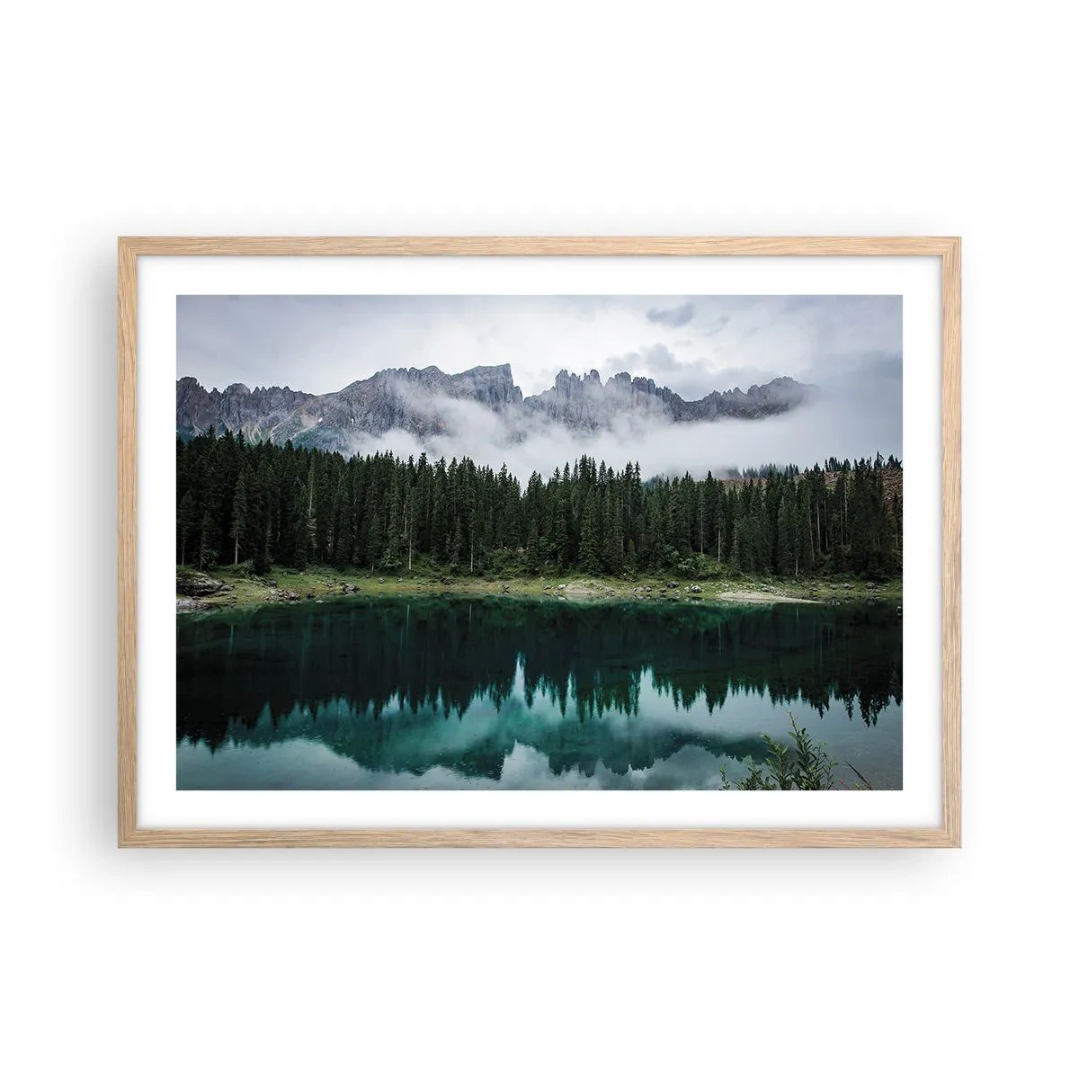 Een poster in een licht eiken lijst - Stil, stil, laten we het drinkwater niet wakker maken... - 70x50 cm