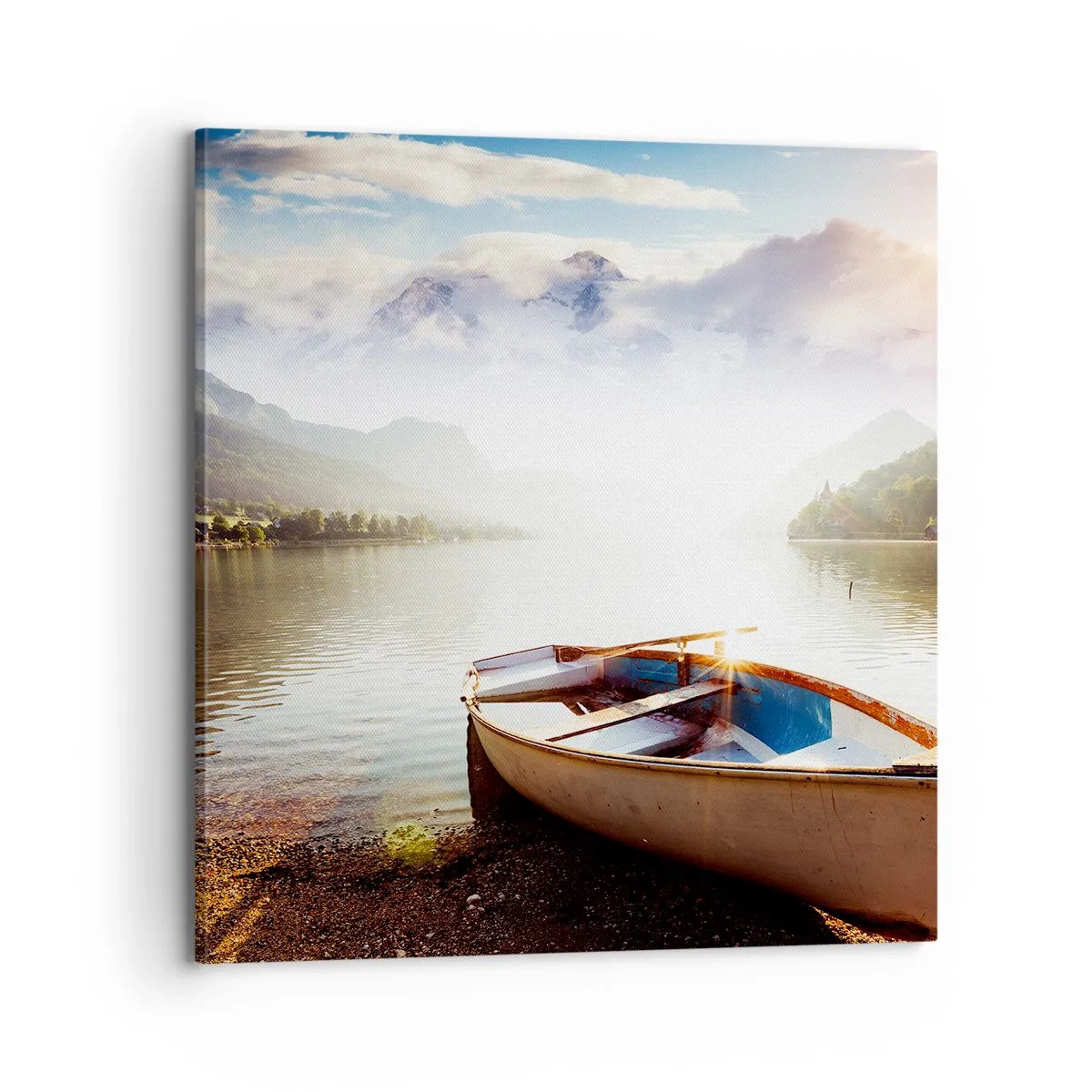 Schilderen op canvas - Bij het grote en heldere water - 70x70 cm