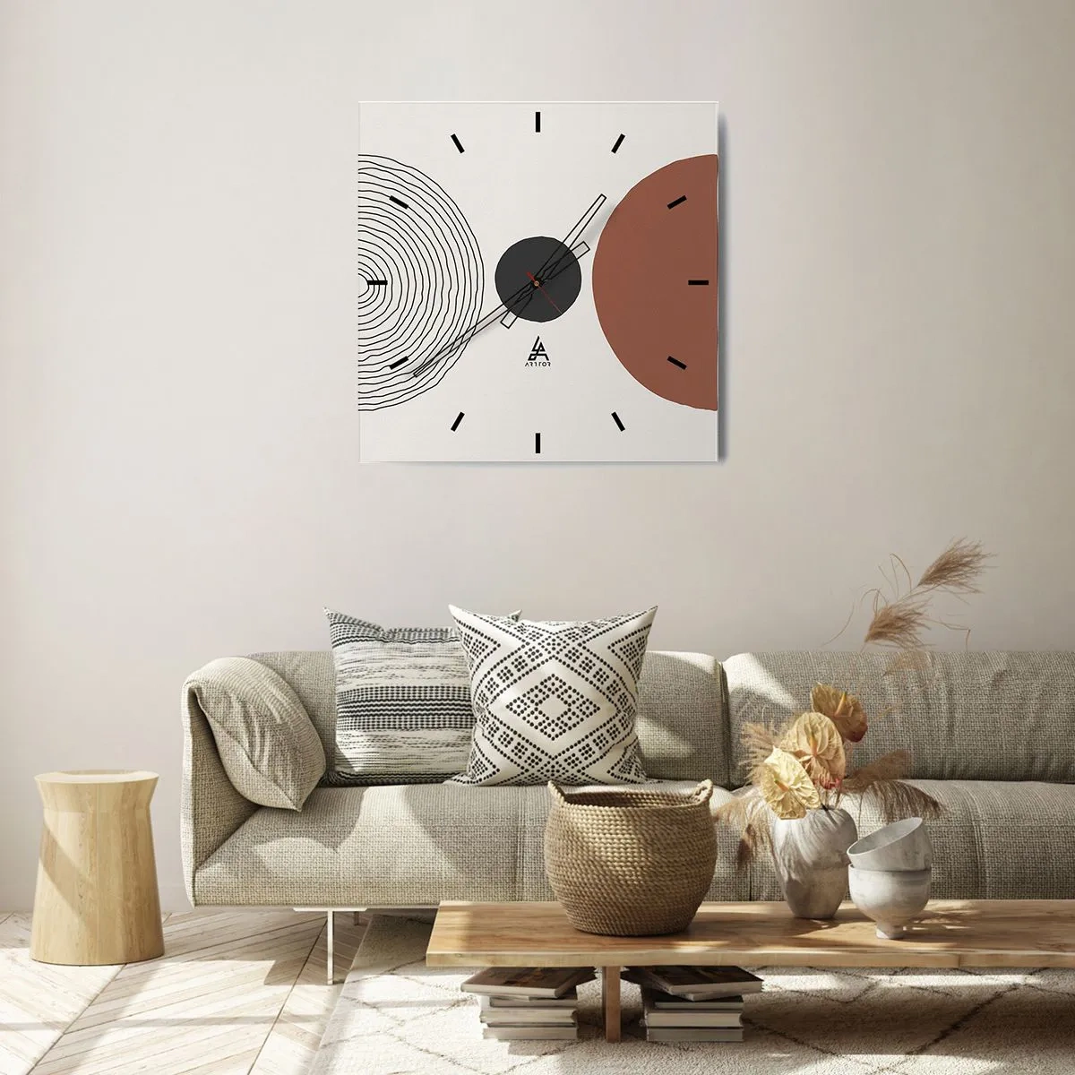 Wandklok - Klok - Het middelpunt van de aandacht - 30x30 cm