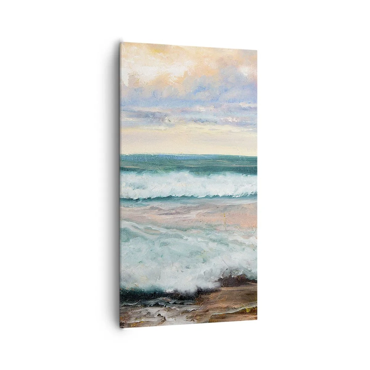 Schilderen op canvas - Hier maak je je ziel glad - 65x120 cm