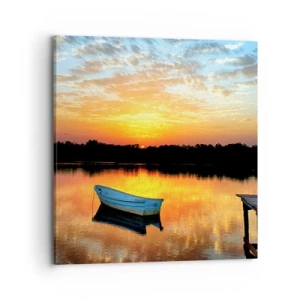 Schilderen op canvas - Kijk, luister, mediteer - 70x70 cm