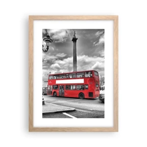 Een poster in een licht eiken lijst - De echte bloedbaan van de stad - 30x40 cm