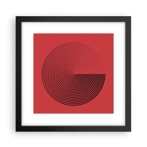 Poster in een zwarte lijst - Circulaire beweging - 30x30 cm