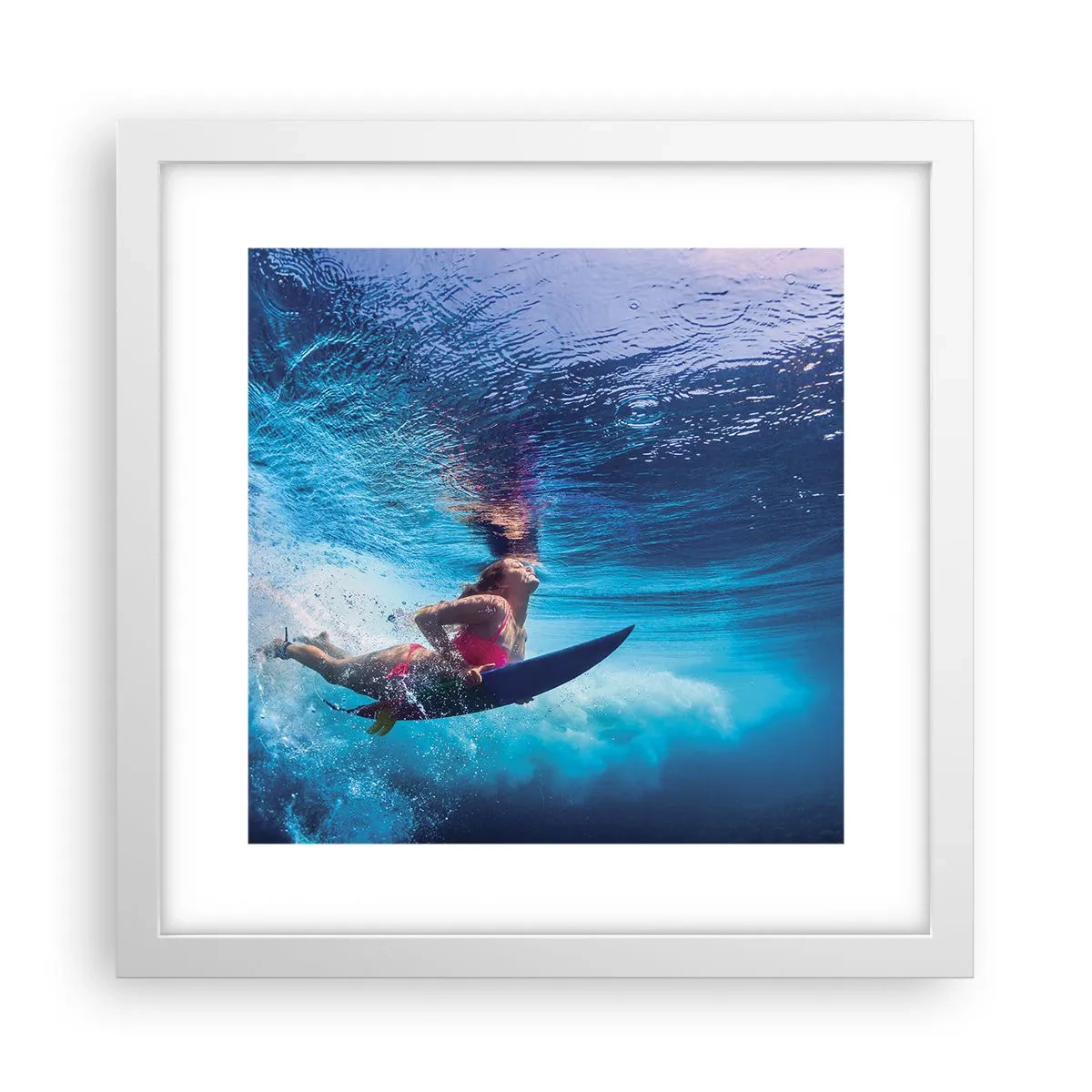 Poster in een witte lijst - De diepte van vreugde - 30x30 cm