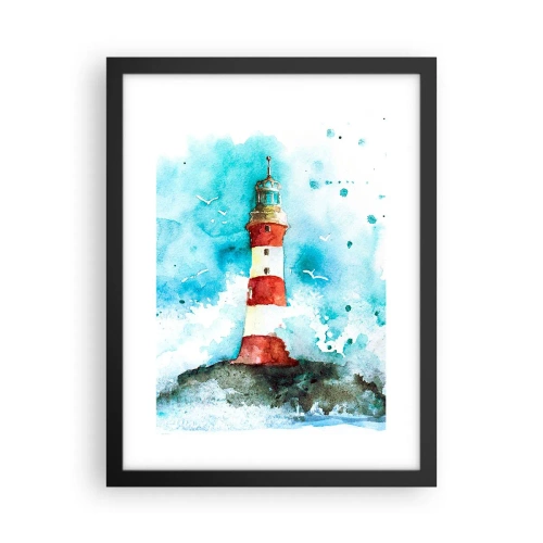 Poster in een zwarte lijst - Eenheid van de elementen - 30x40 cm