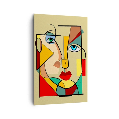 Schilderen op canvas - Bij elkaar passend paar - 80x120 cm