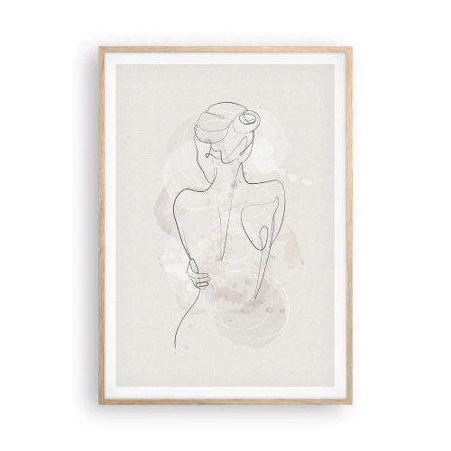 Een poster in een licht eiken lijst - Als een gevoelig instrument - 70x100 cm