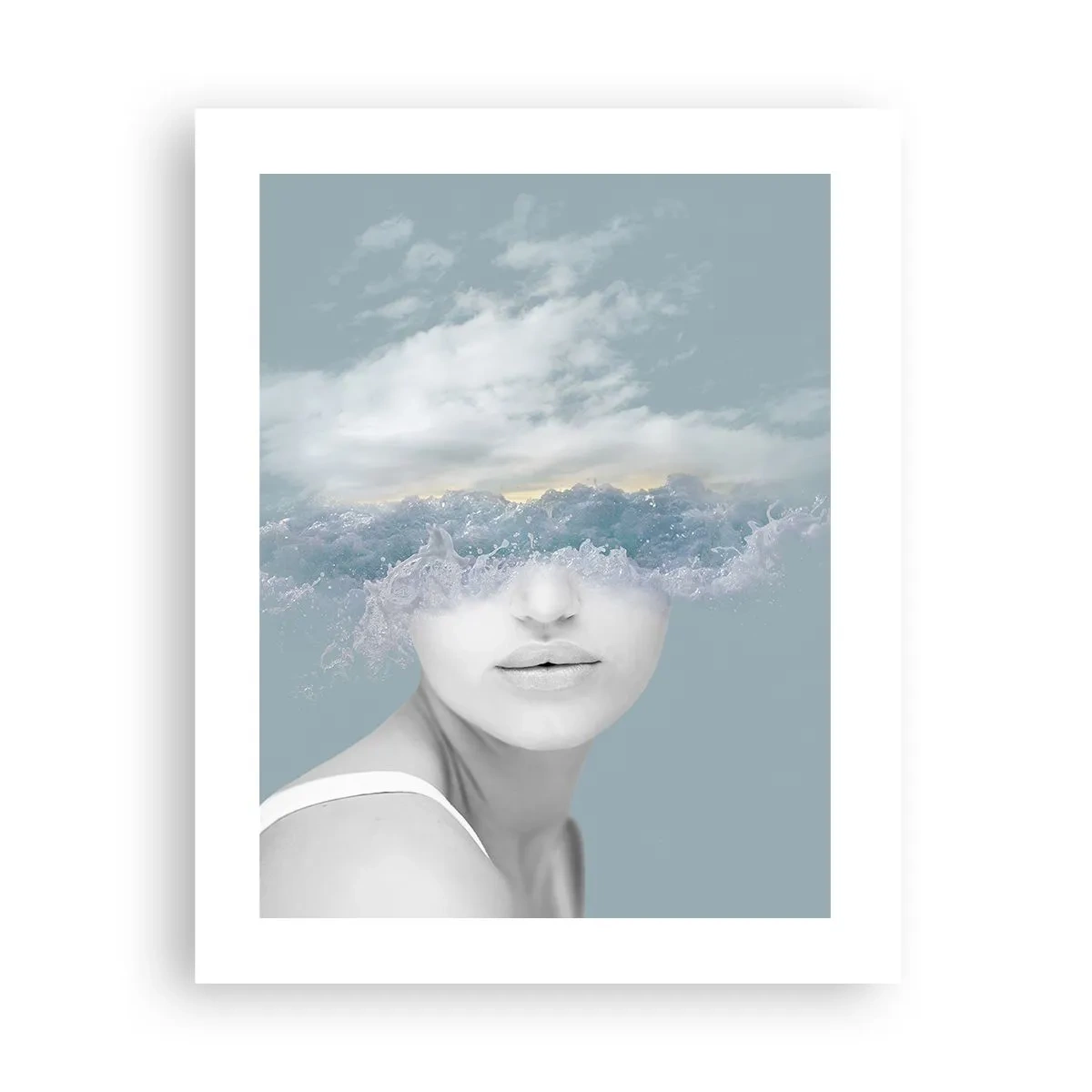 Poster - Met hoofd in de wolken - 40x50 cm