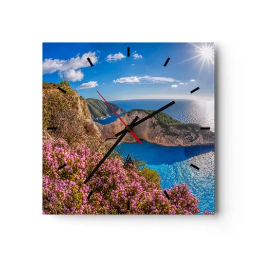 Wandklok - Klok - Mijn geweldige Griekse vakantie - 30x30 cm
