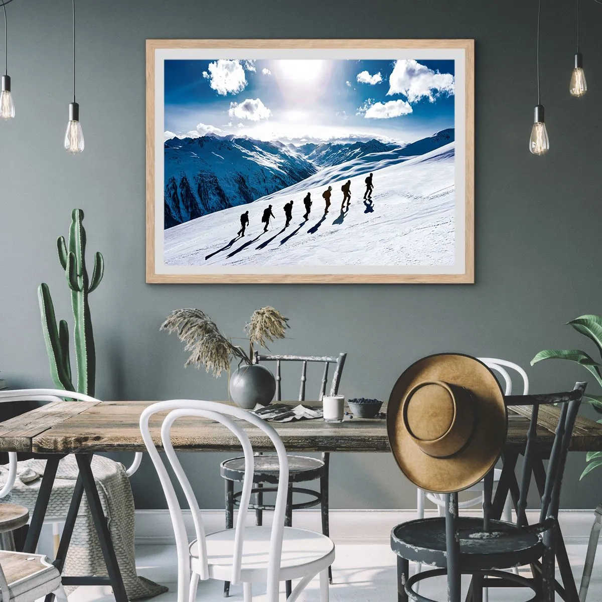 Een poster in een licht eiken lijst - Het team van de veroveraars - 100x70 cm