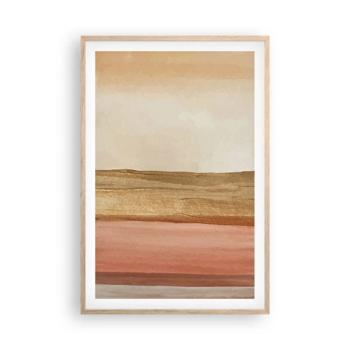 Een poster in een licht eiken lijst - Verticale compositie - 61x91 cm