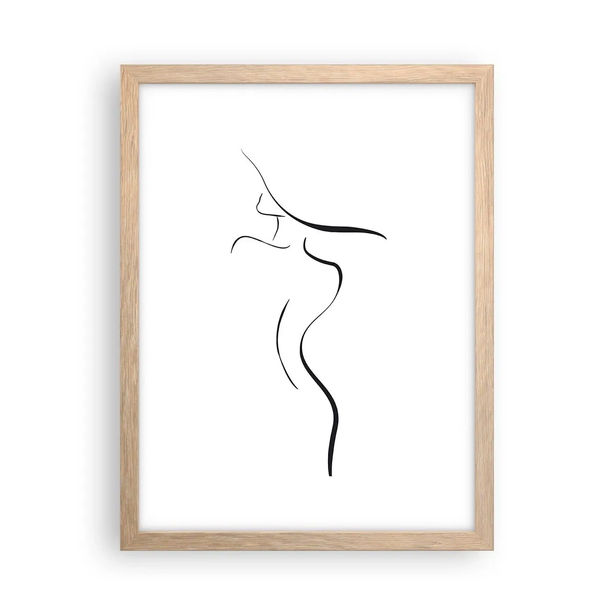 Een poster in een licht eiken lijst - Ongrijpbaar als een golf - 30x40 cm