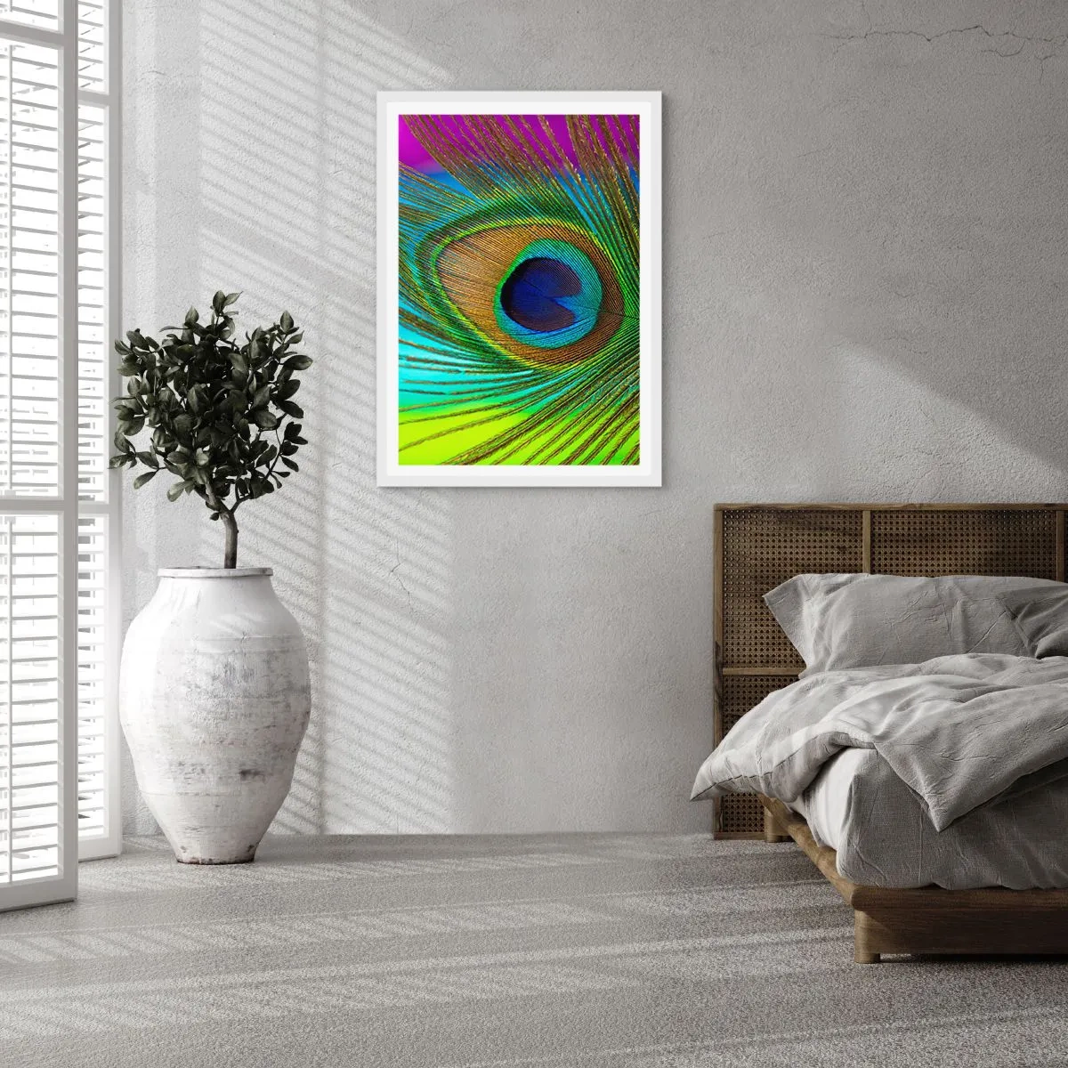 Poster in een witte lijst - Oog in oog - 40x50 cm