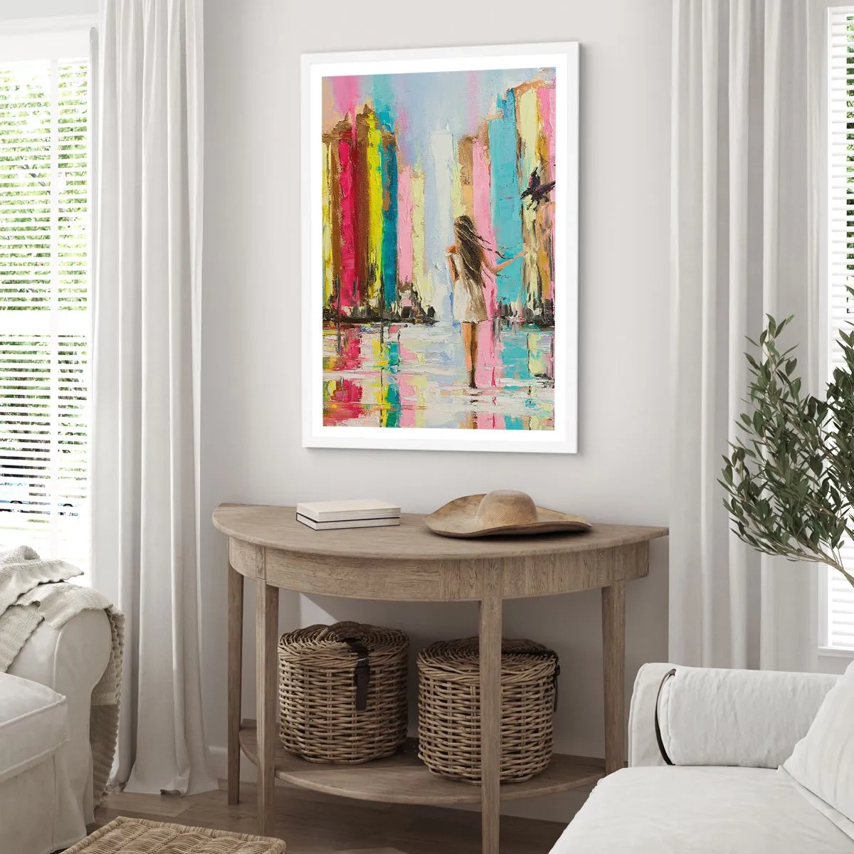 Poster in een witte lijst - Volg mij - 70x100 cm