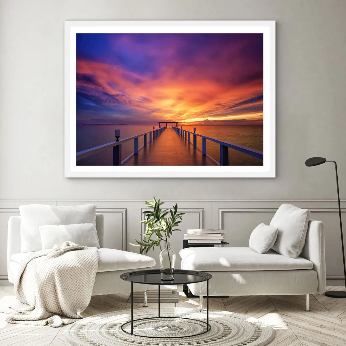 Poster in een witte lijst - Zonder einde - 70x50 cm