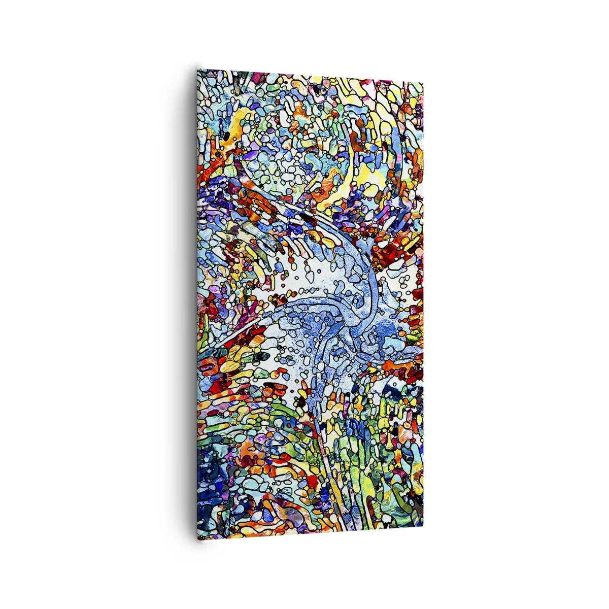 Schilderen op canvas - Glas in lood druppel - 65x120 cm