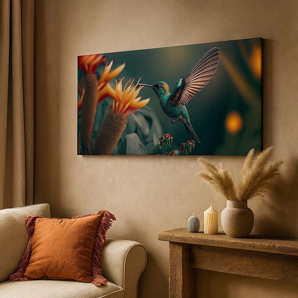 Schilderen op canvas - een werkelijk kleurrijk leven - 100x40 cm