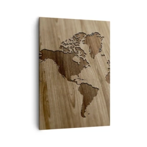 Schilderen op canvas - De wereld ligt op tafel - 50x70 cm