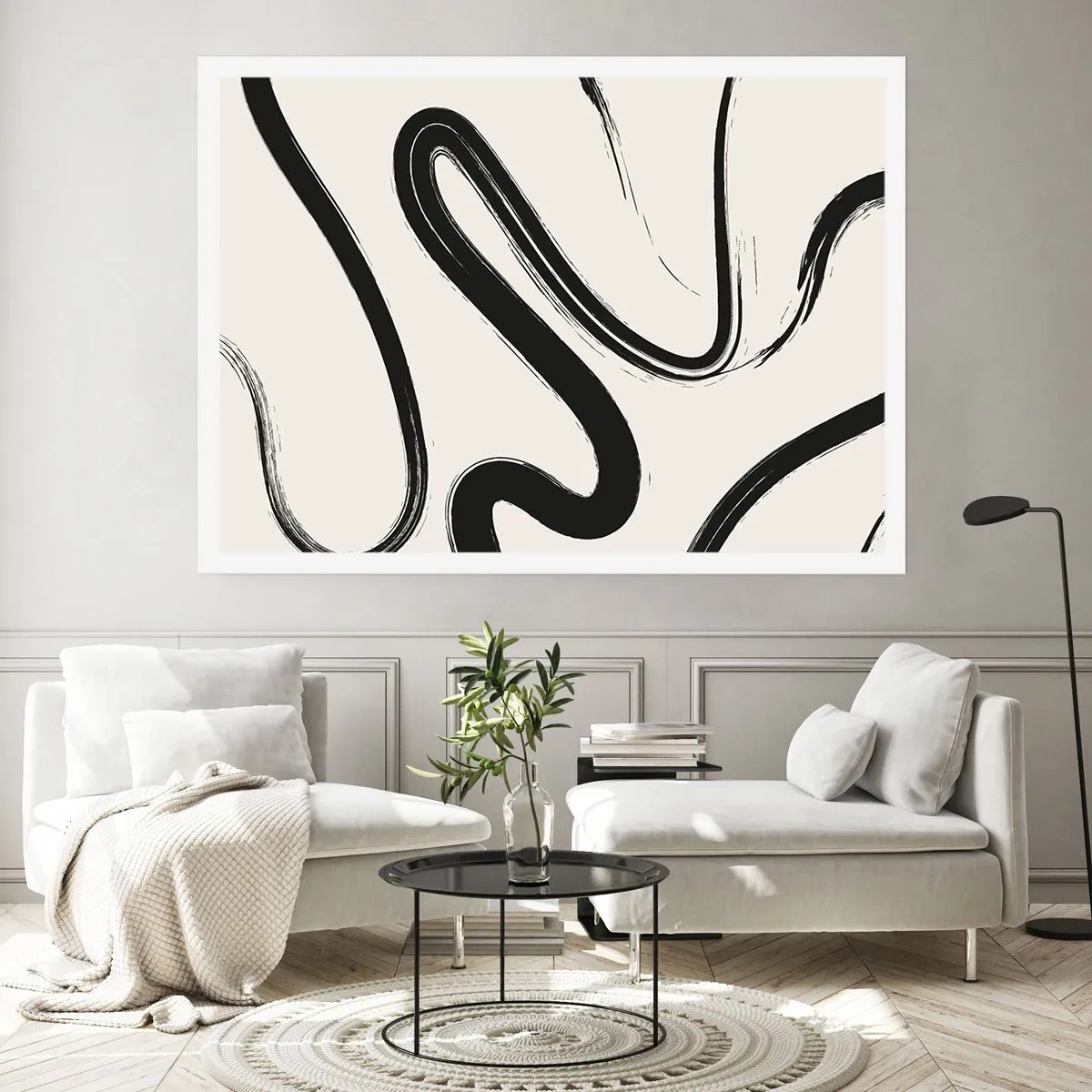 Poster - Zwart-wit eigenzinnigheid - 70x50 cm