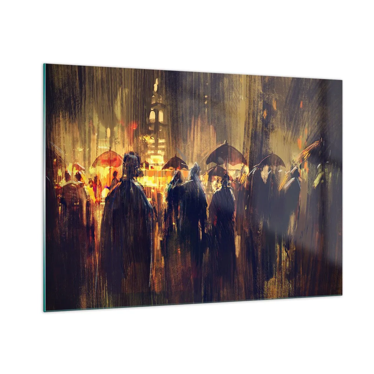 Schilderen op glas - Volgelingen van de regen - 100x70 cm