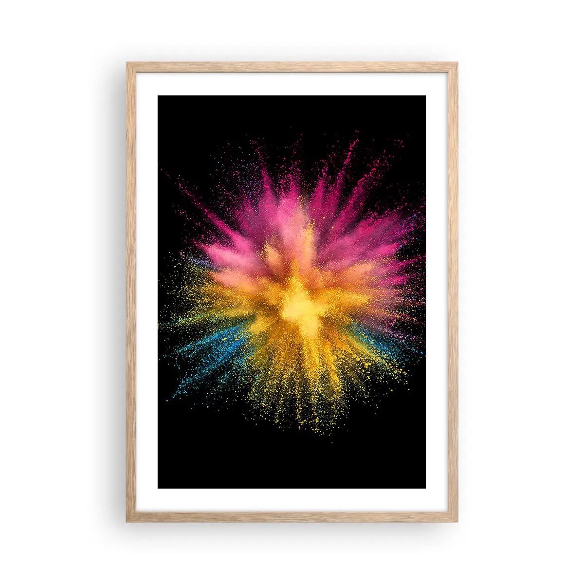 Een poster in een licht eiken lijst - De geboorte van kleuren - 50x70 cm