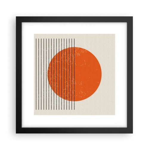 Poster in een zwarte lijst - Altijd de zon - 30x30 cm