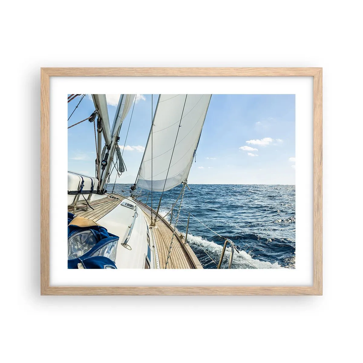 Een poster in een licht eiken lijst - Ahoi, avontuur - 50x40 cm
