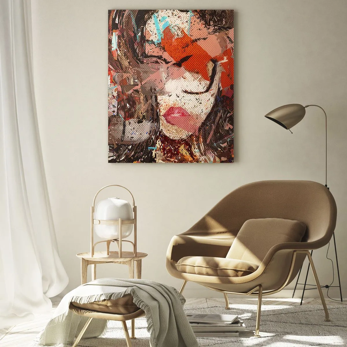 Schilderen op glas - Niemand weet wat je werkelijk bent - 50x70 cm