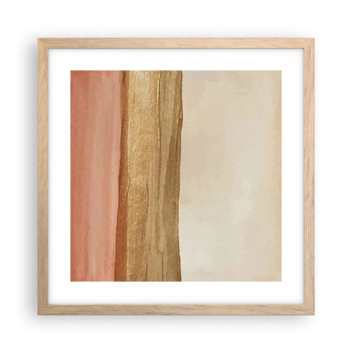 Een poster in een licht eiken lijst - Verticale compositie - 40x40 cm