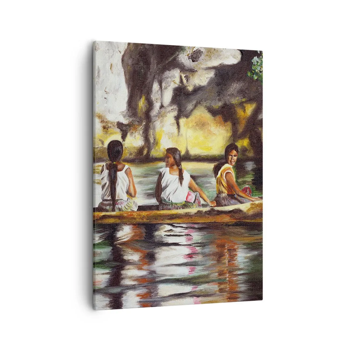 Schilderen op canvas - In een Polynesisch paradijs - 50x70 cm
