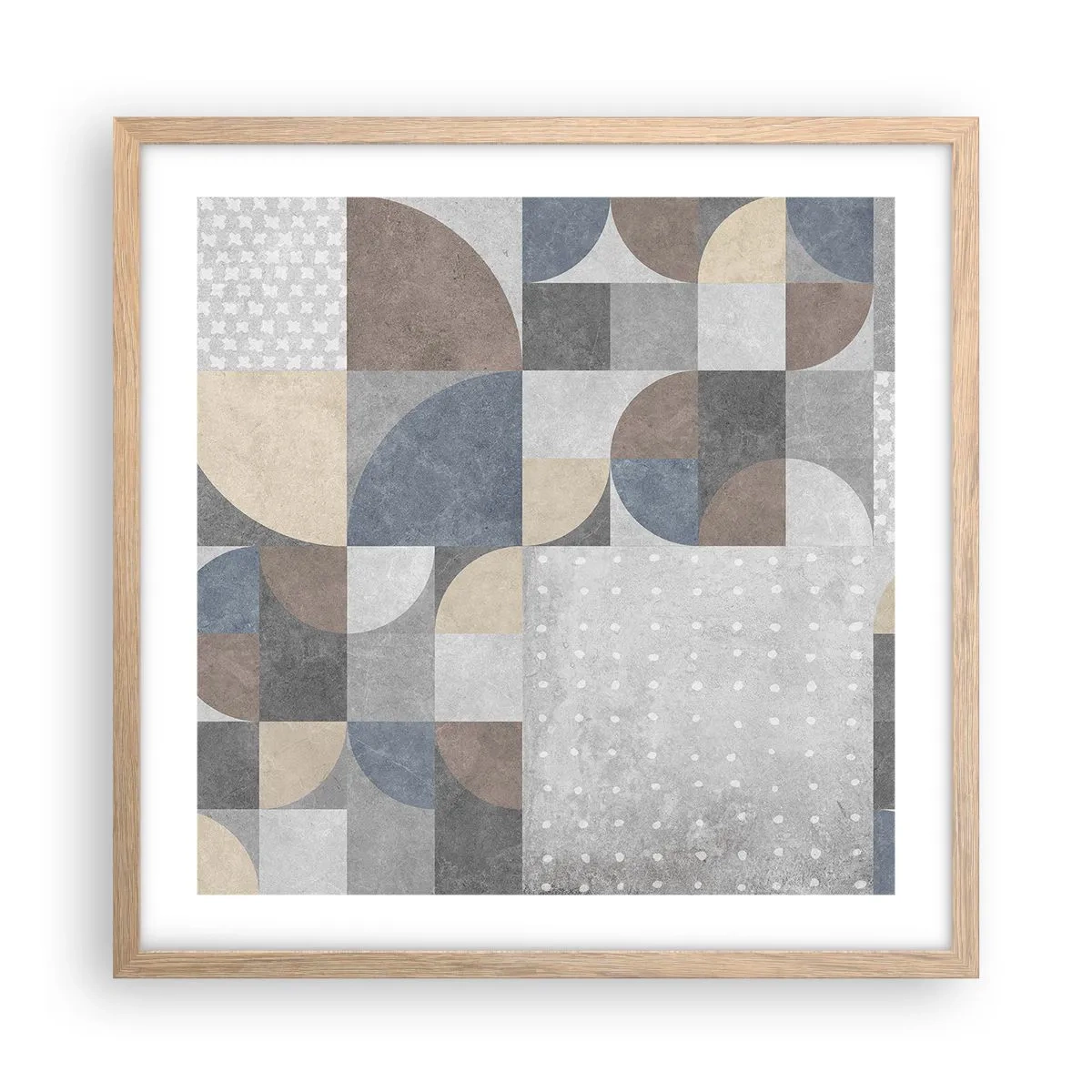 Een poster in een licht eiken lijst - Keramische fantasie - 50x50 cm