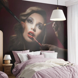 Fotobehang Premium Sand - Dromerig mooi - Vrouw, Bedenken, Actrice - 400x280 cm